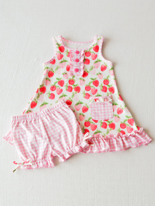 Everyday Play Dress - Watercolor Strawberries
