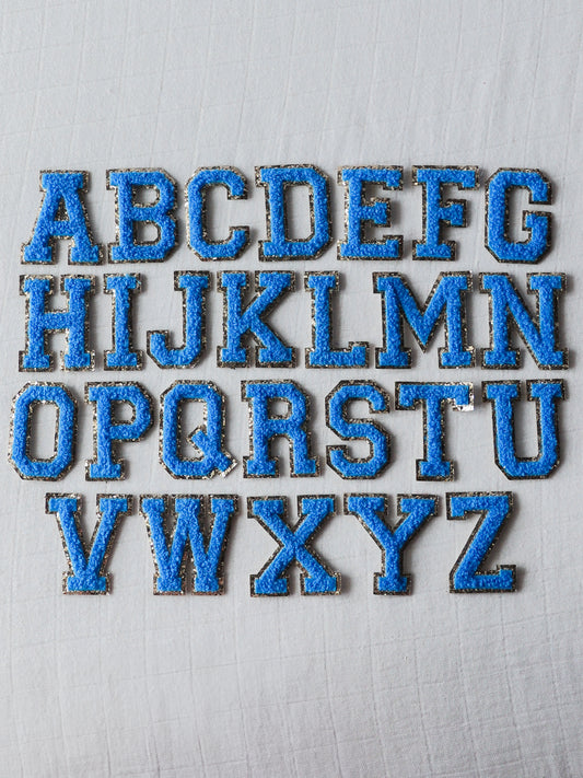 Small Letter Patch - Glacial Blue