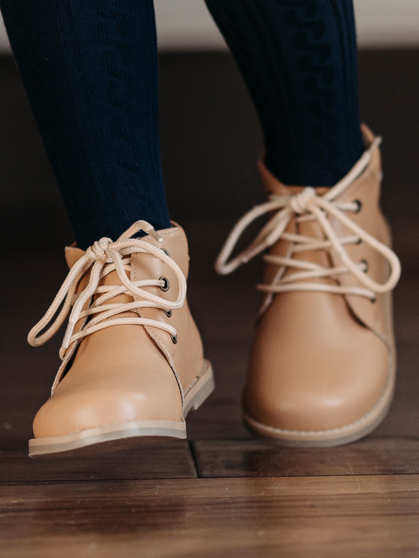 Lace Up Ankle Boot - Tan