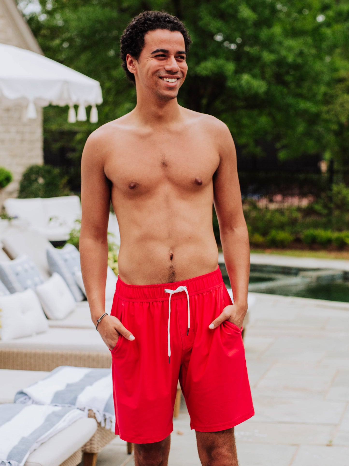 Men's Swim Trunks - Lighthouse Red