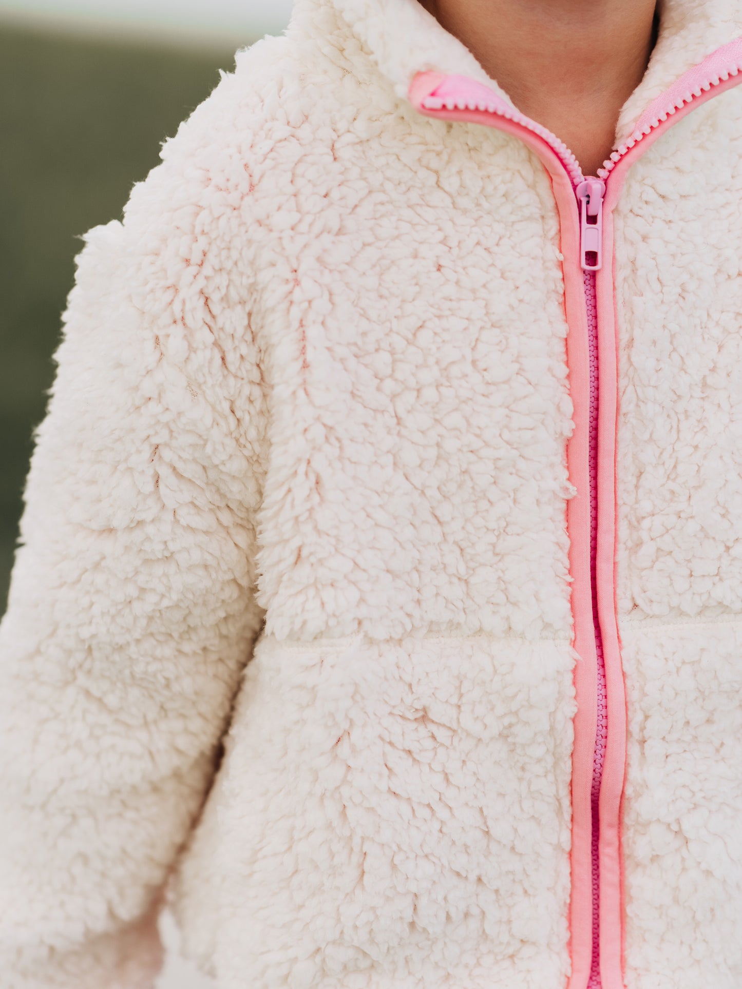 Sherpa Full Zip Jacket - Cream