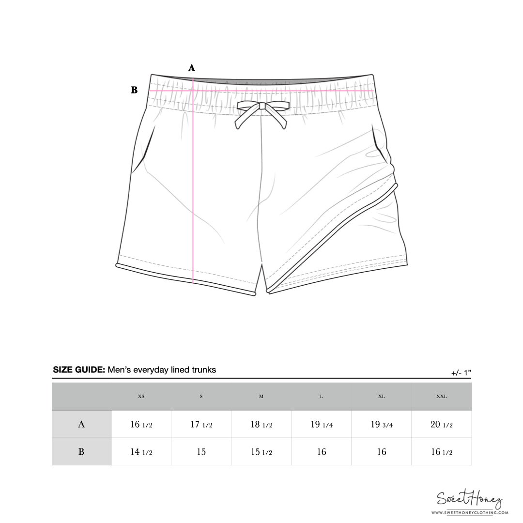 Men's Everyday Lined Trunks - Faded Denim Solid