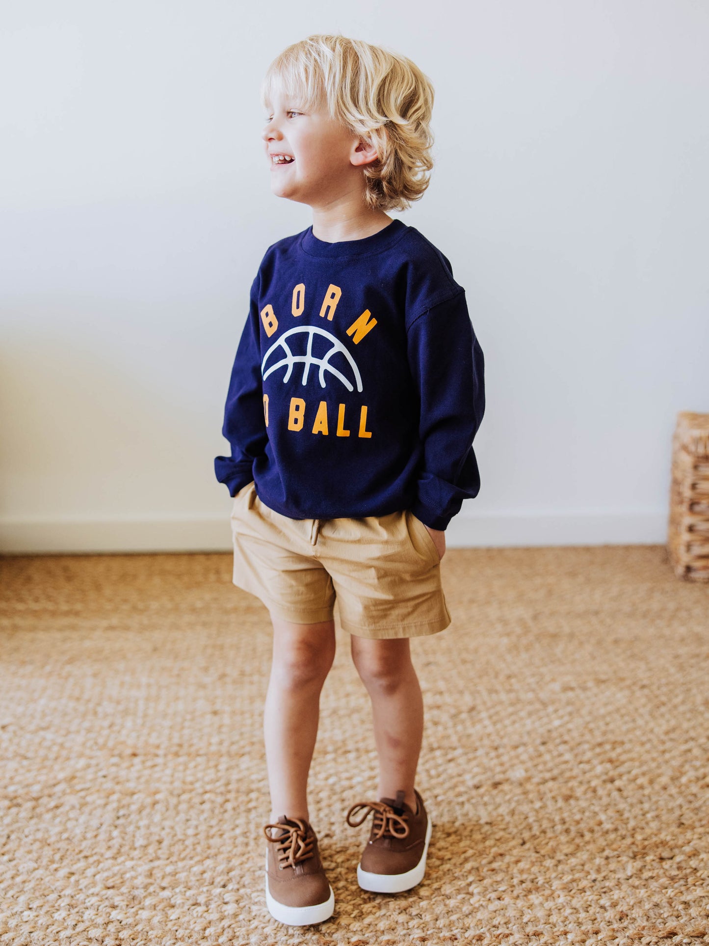 Warm Knit Sweatshirt - Born to Ball Navy