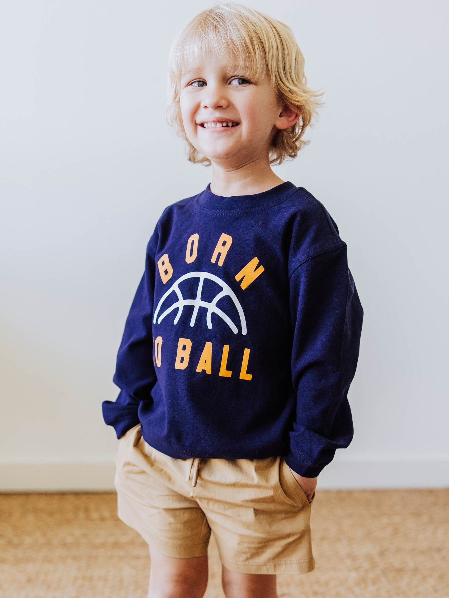 Warm Knit Sweatshirt - Born to Ball Navy