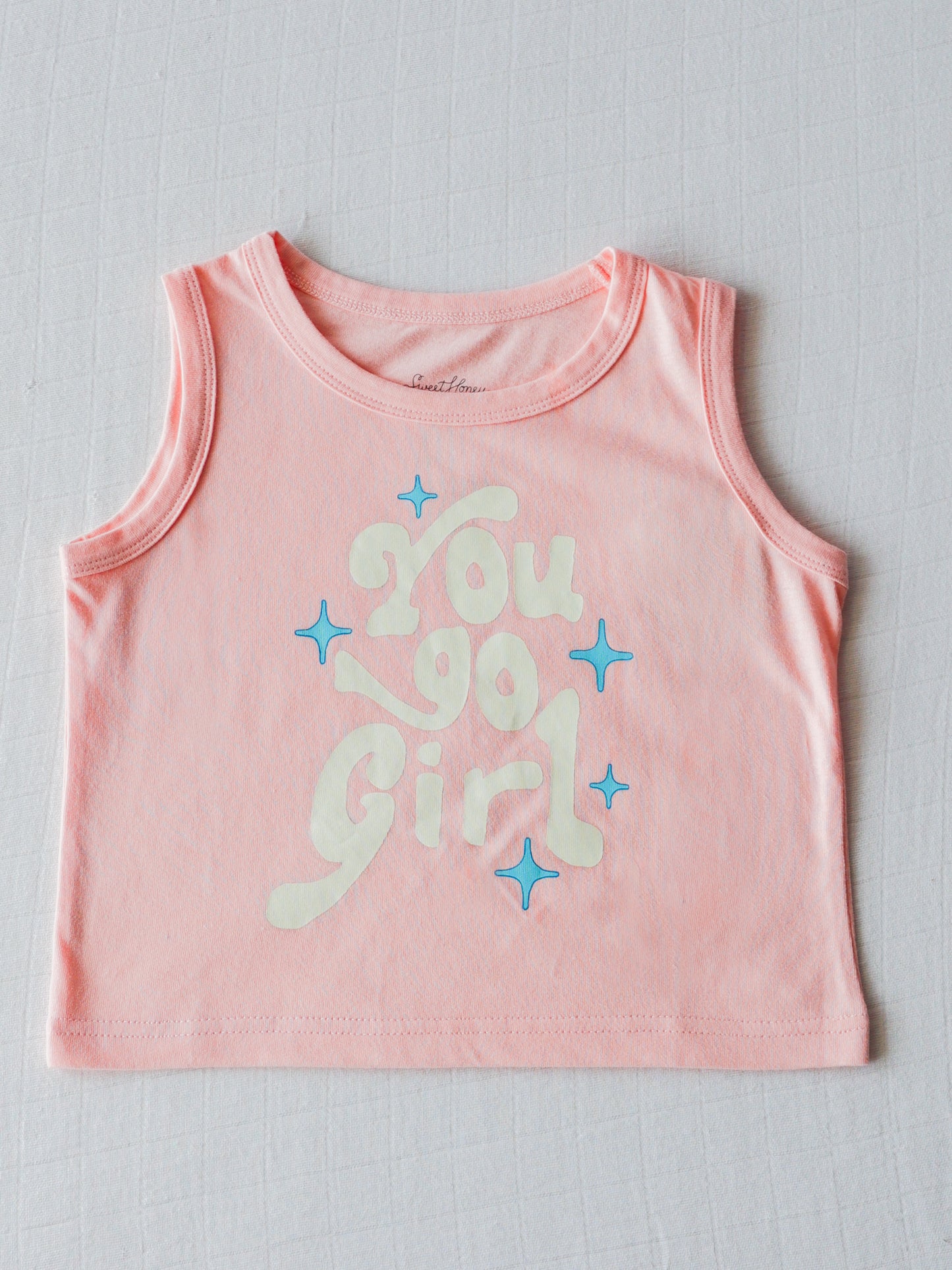 Graphic Tank - Go Girl Light Pink