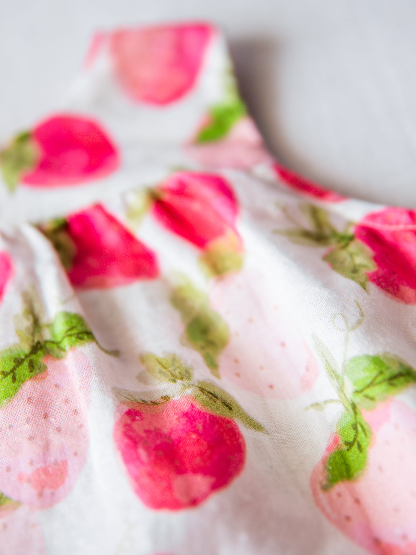 Vintage Playsuit - Watercolor Strawberries