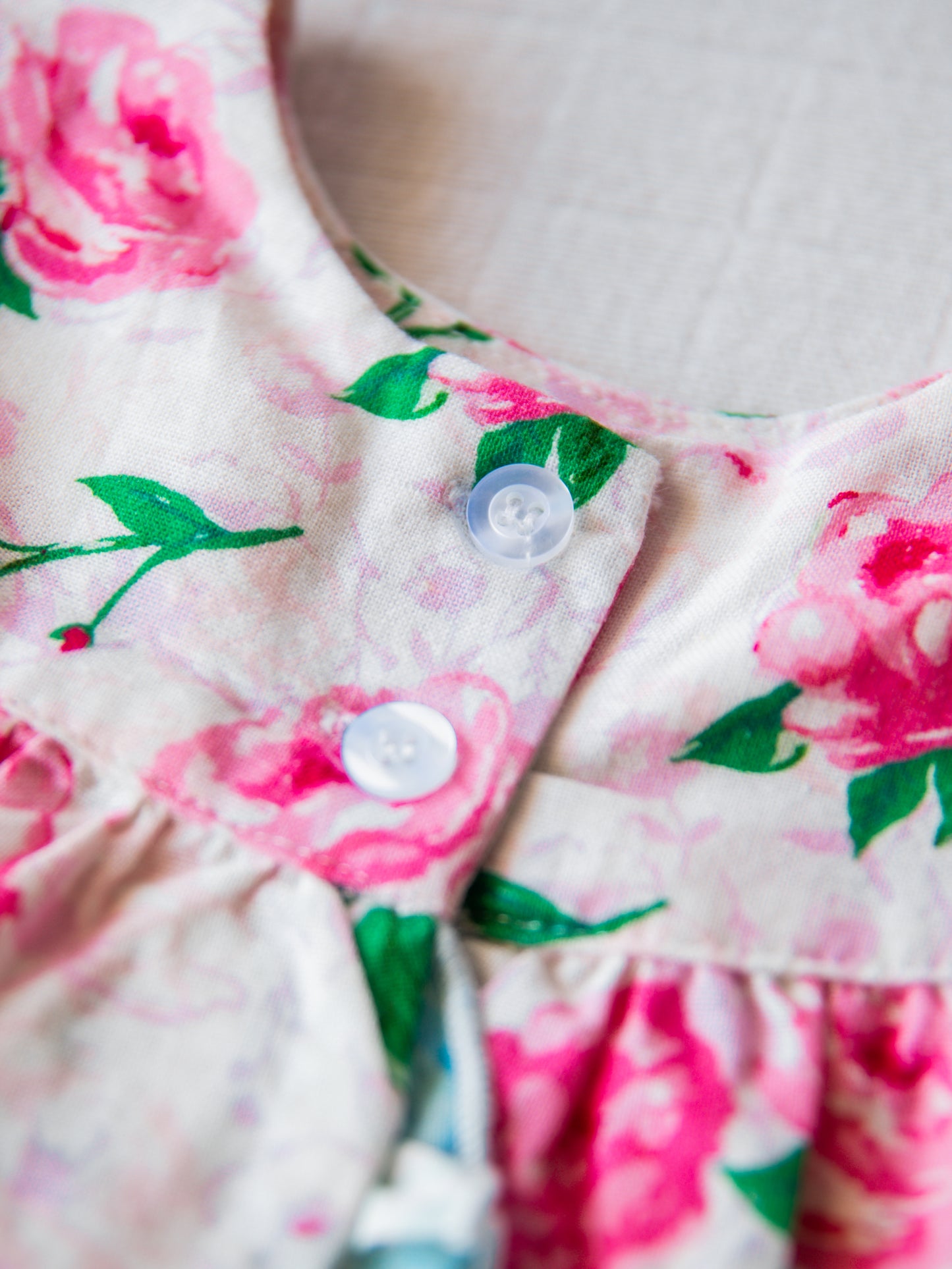 Vintage Playsuit - Raspberry Roses