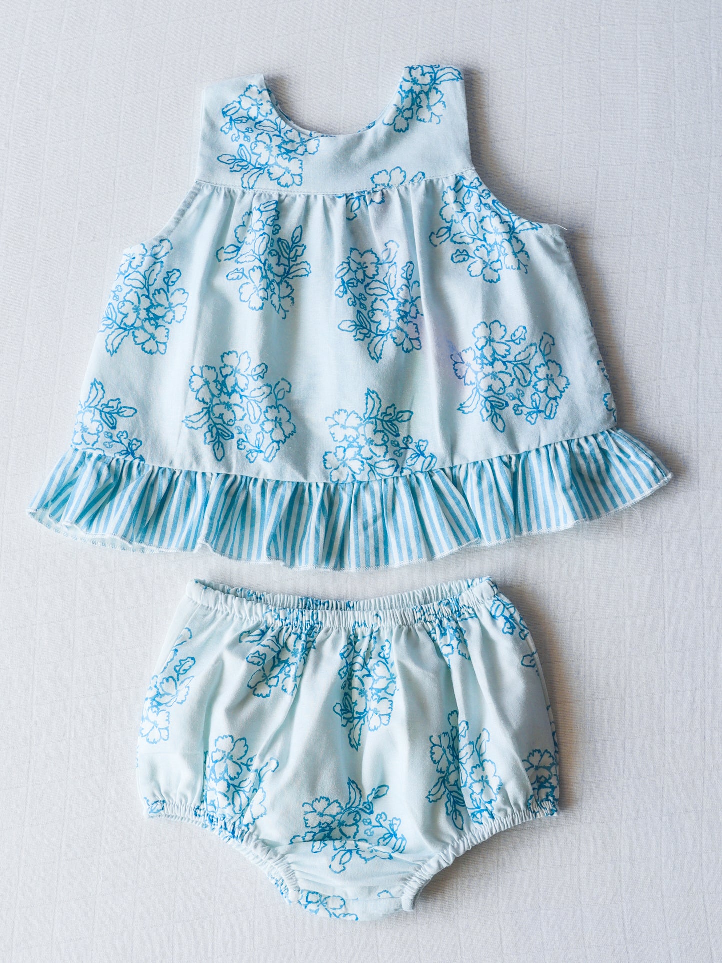 Vintage Playsuit - Flourishing Blues