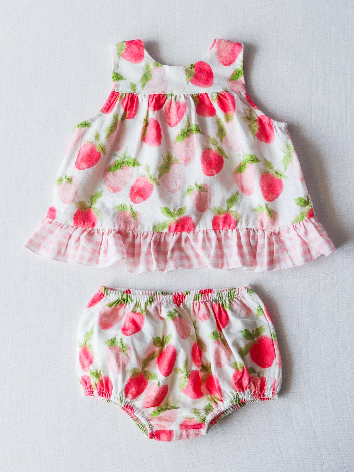 Vintage Playsuit - Watercolor Strawberries