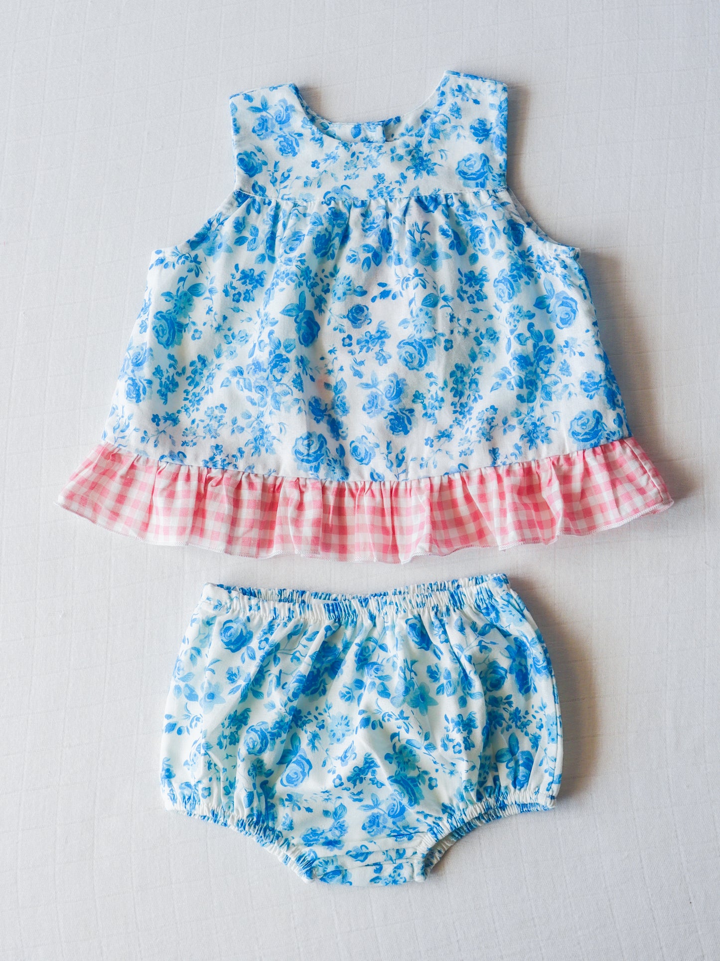 Vintage Playsuit - Blooming Blues