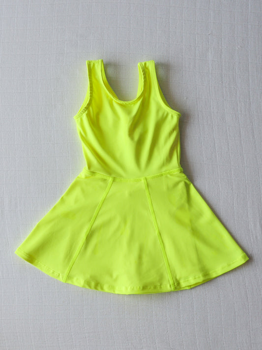 Tennis Dress - Neon Yellow
