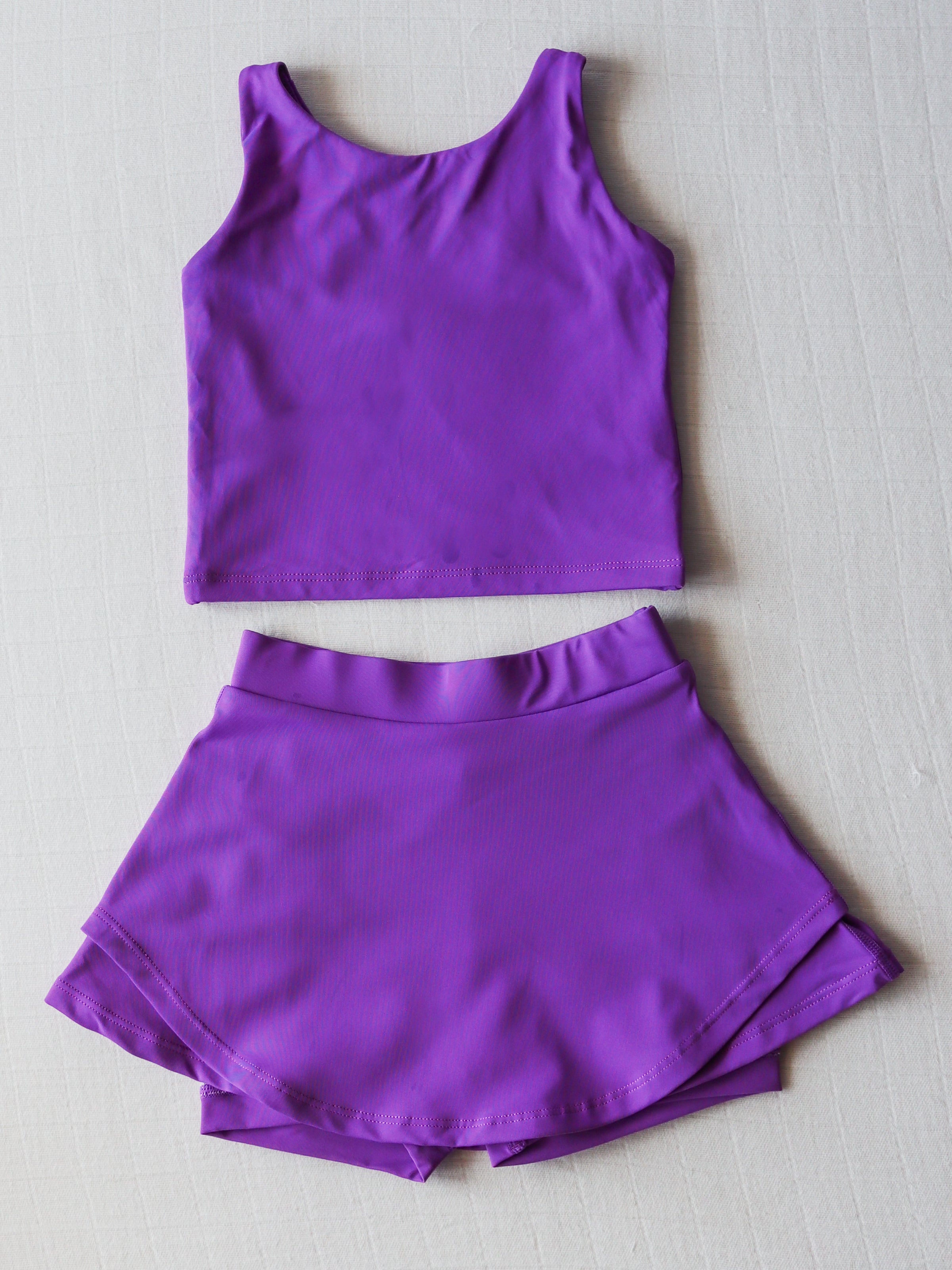 Active Skort Set - Royal Purple - SweetHoney Clothing