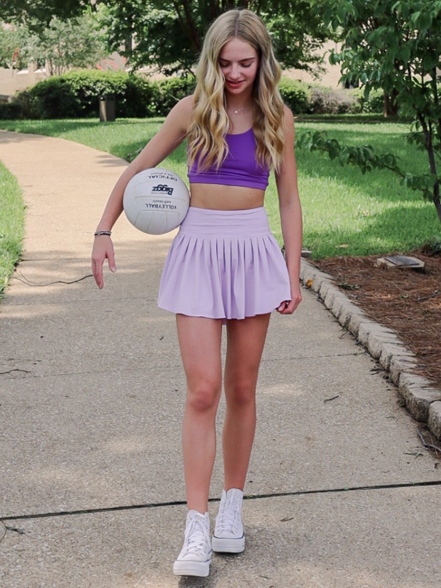 Pleated Tennis Skort - Purple Essence