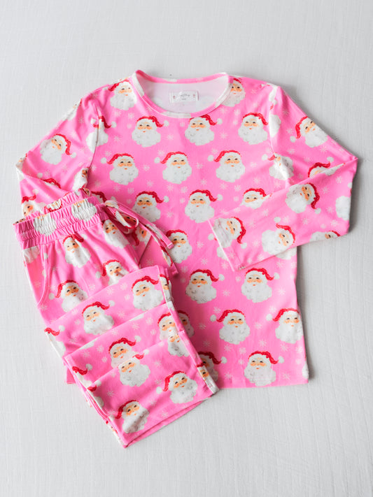 Women's Dreamer Pajamas - Jolly St Nick in Pink