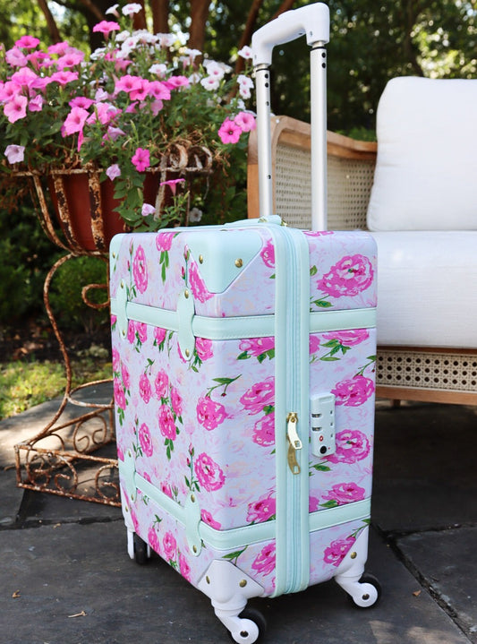 Lennon Traveling Luggage - Raspberry Roses