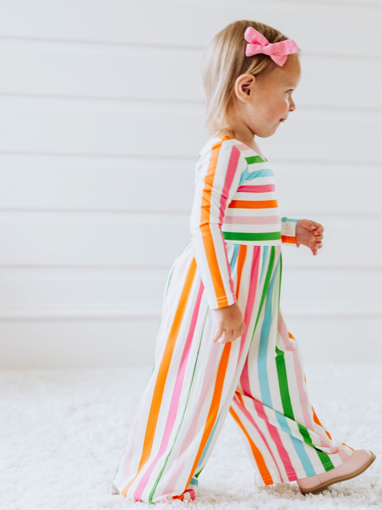 Leggy Romper - Cheery Stripes