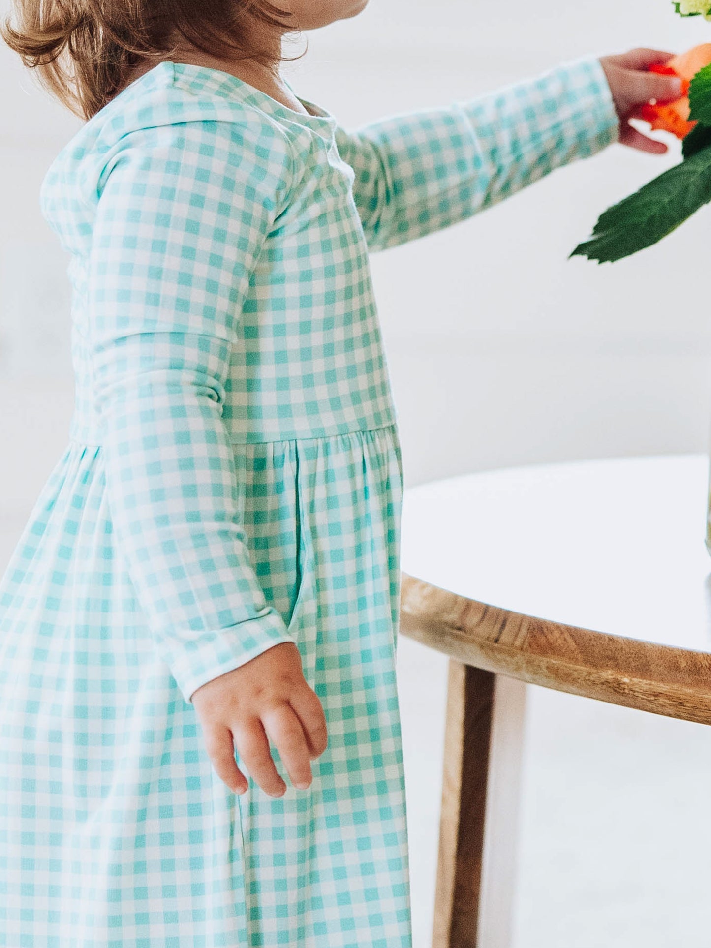 Leggy Romper - Minty Gingham