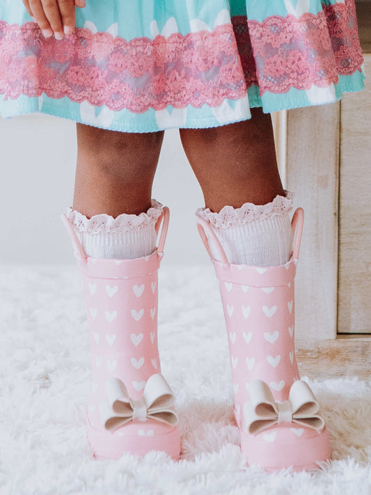 Cheery Rain Boots - Hearts