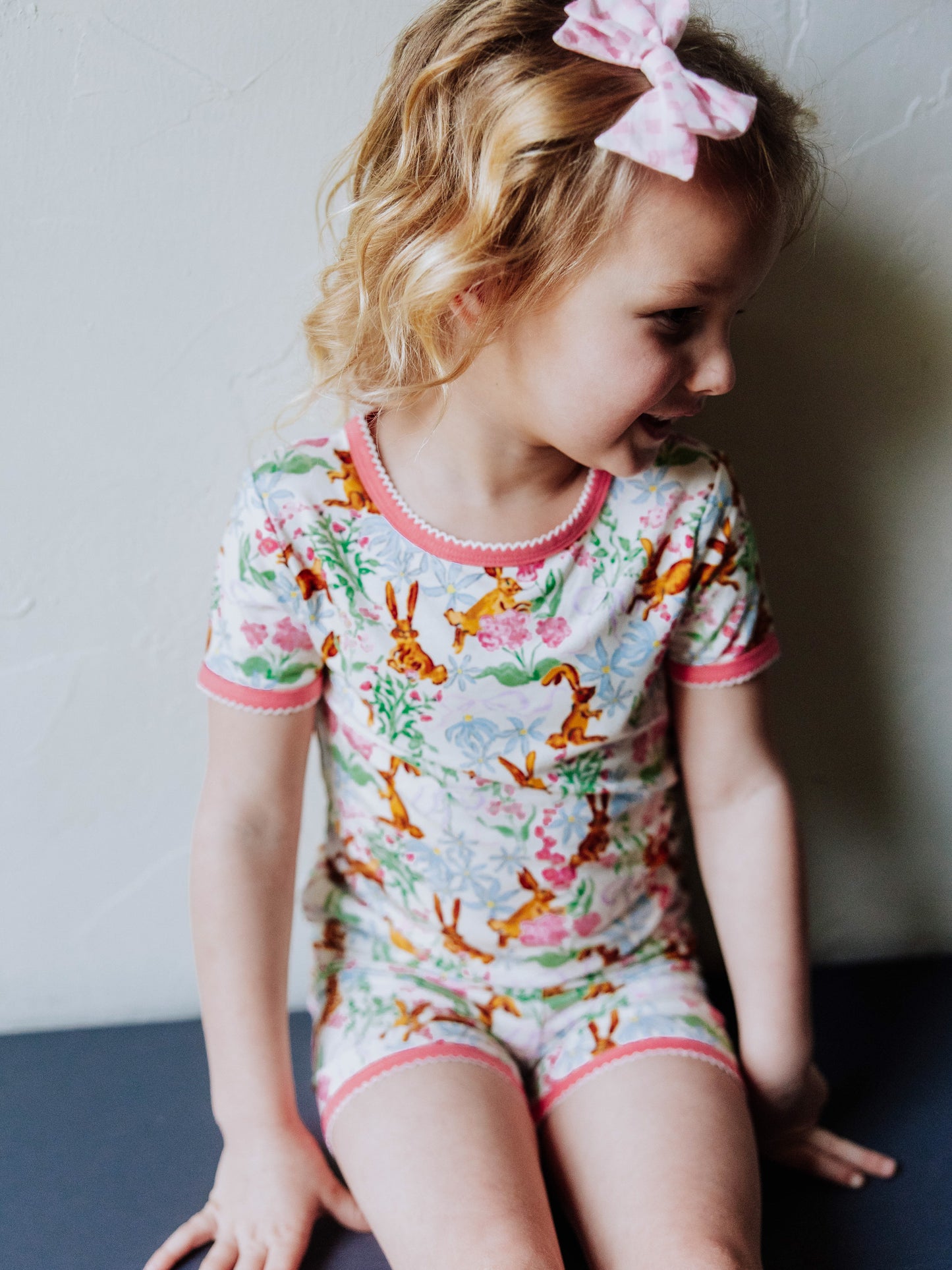 Cloud Fitted Short Set Pajamas - Bunny Blooms