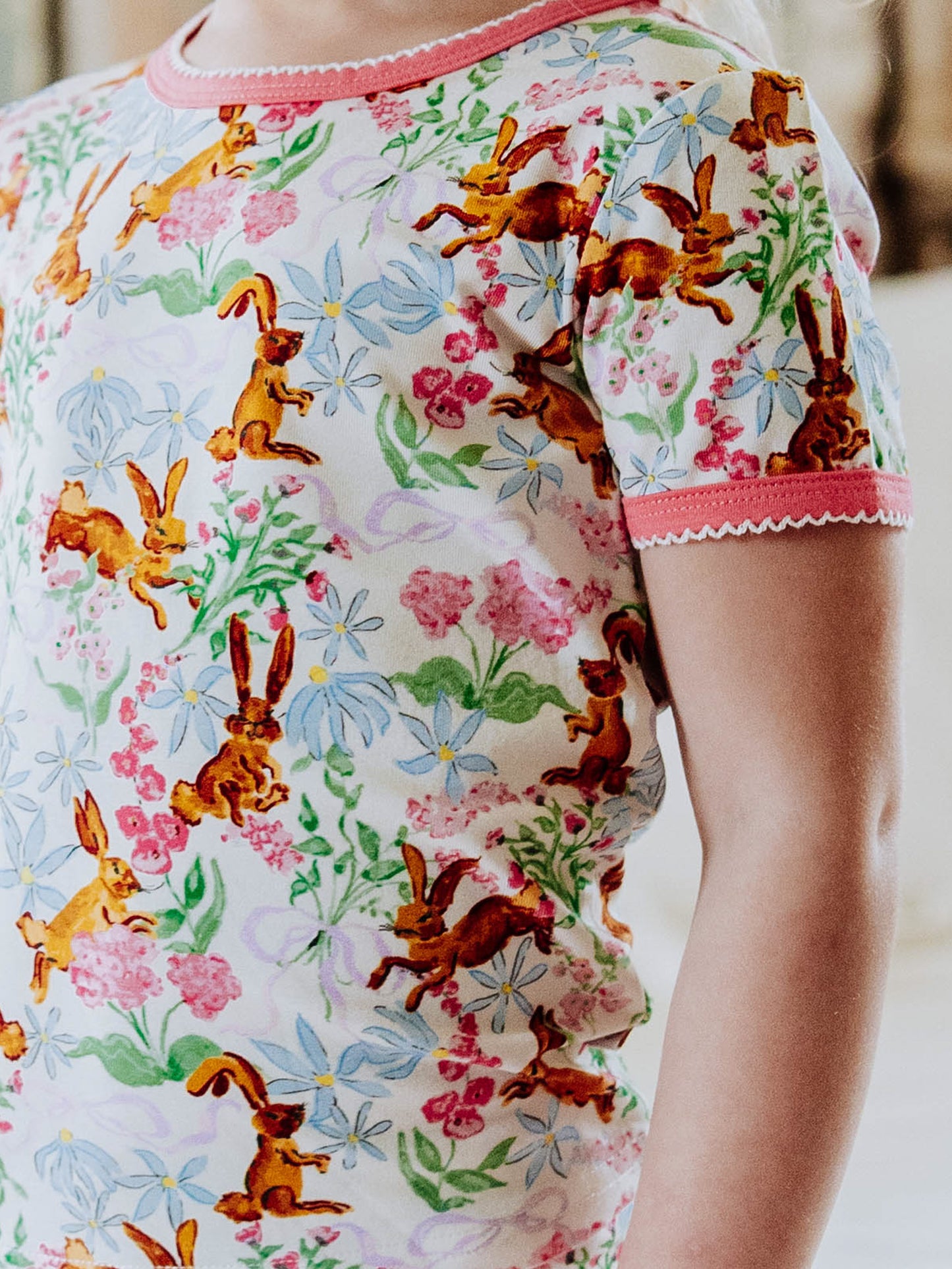 Cloud Fitted Short Set Pajamas - Bunny Blooms