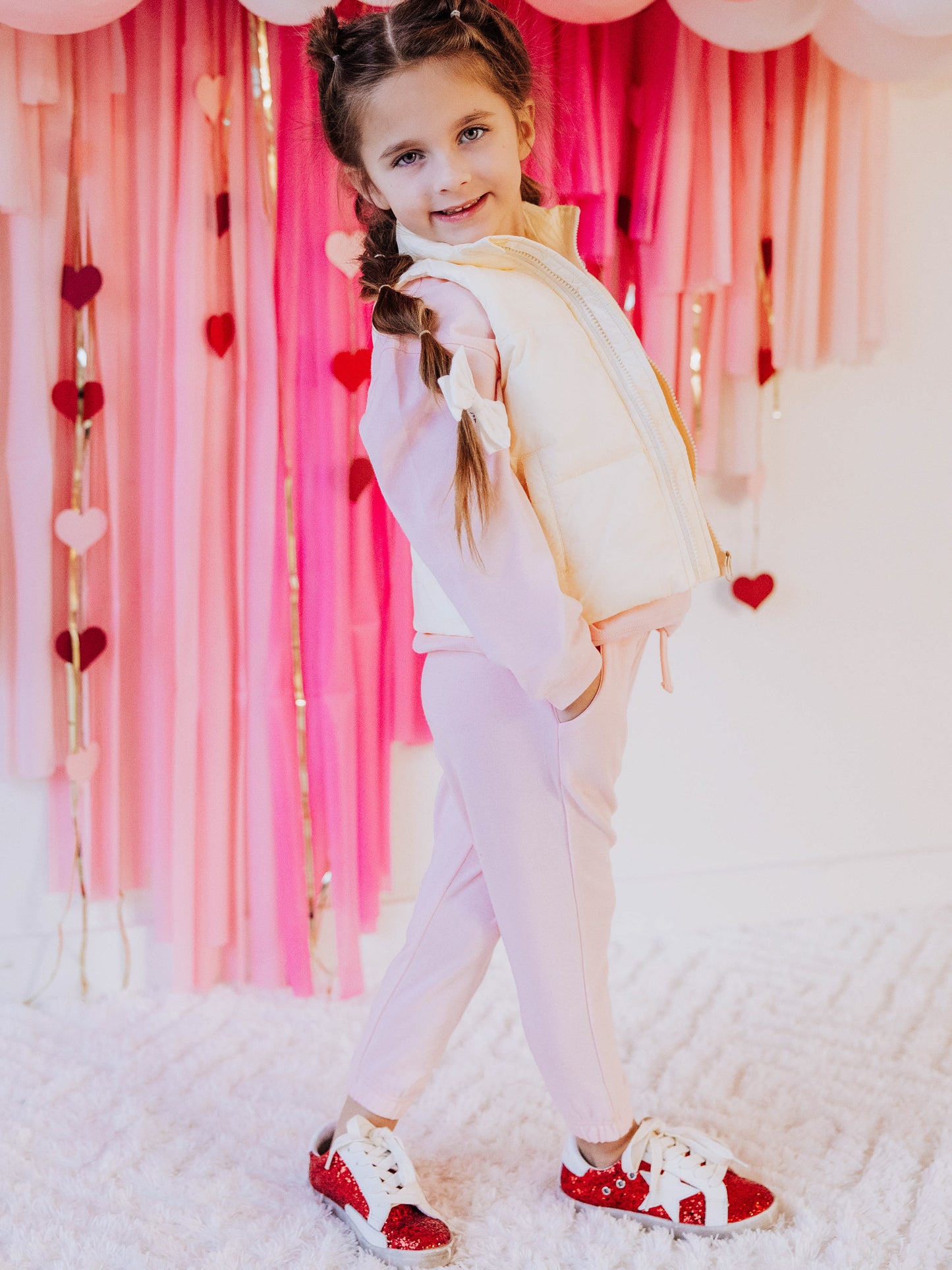 Warm Knit Joggers - Pink