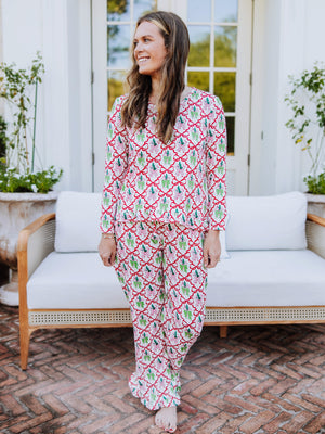 Women's Ruffled Pant Set - Christmas Day