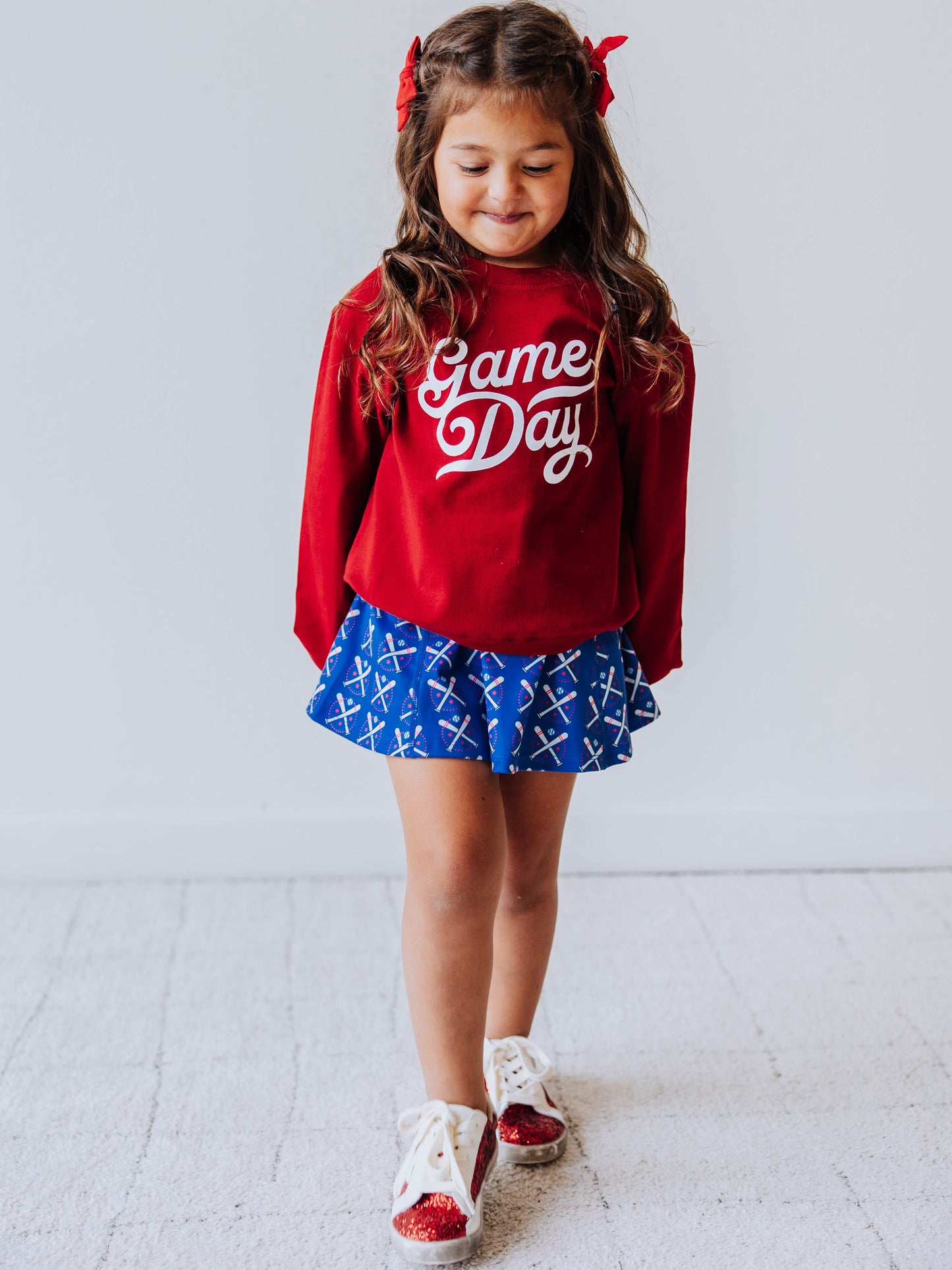 Warm Knit Sweatshirt - Game Day Crimson