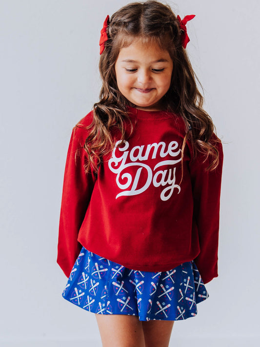 Warm Knit Sweatshirt - Game Day Crimson