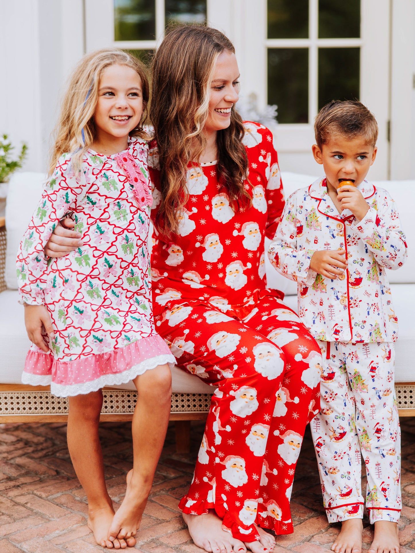 Women's Ruffled Pant Set - Jolly Santa