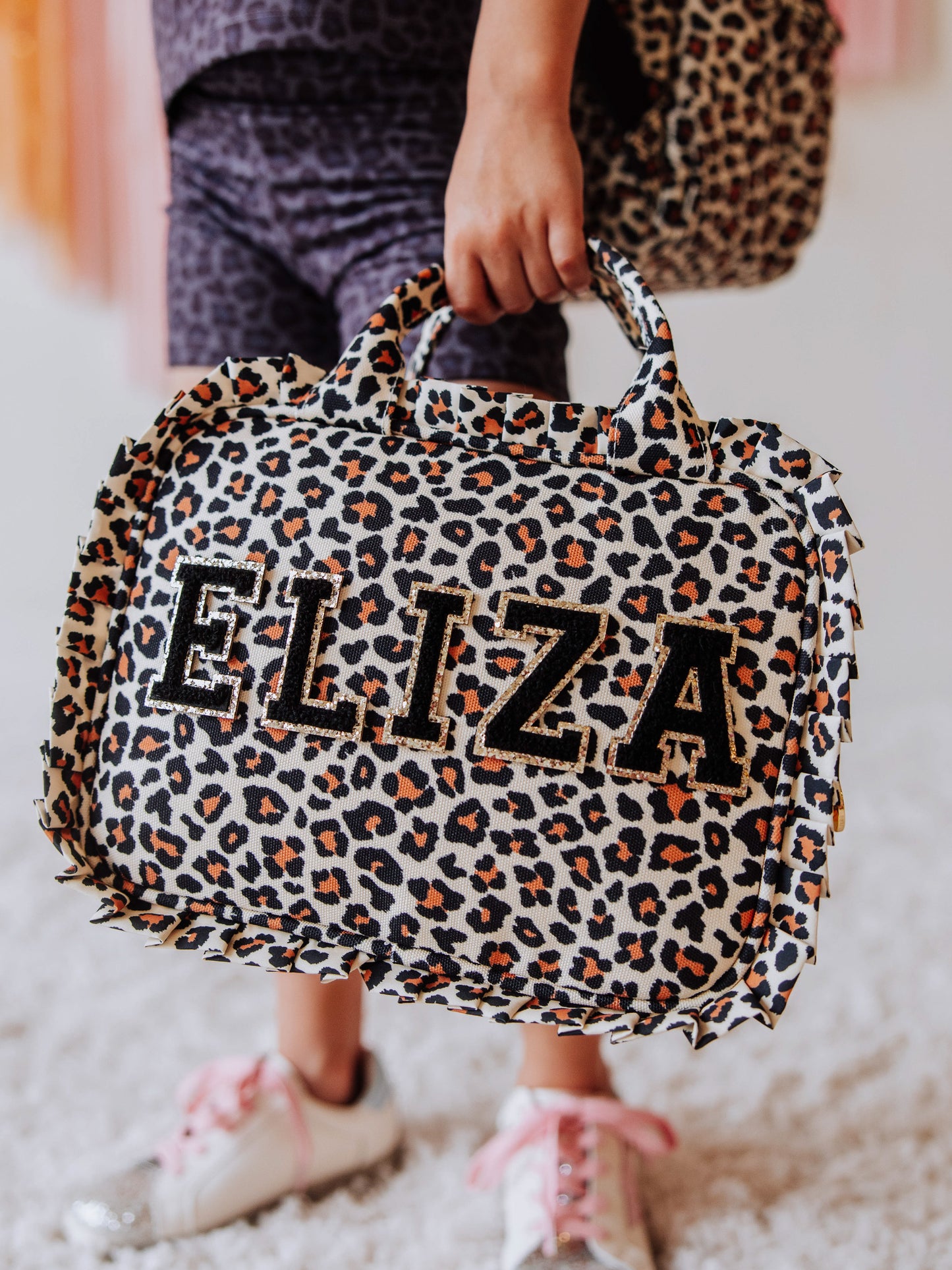 Ruffled Lunch Kit - Leopard