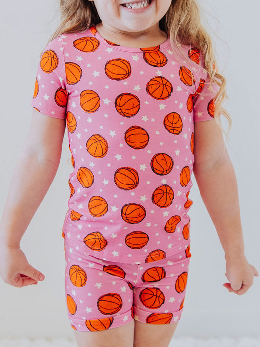 Cloud Fitted Short Set Pajamas - Basketball Allstars