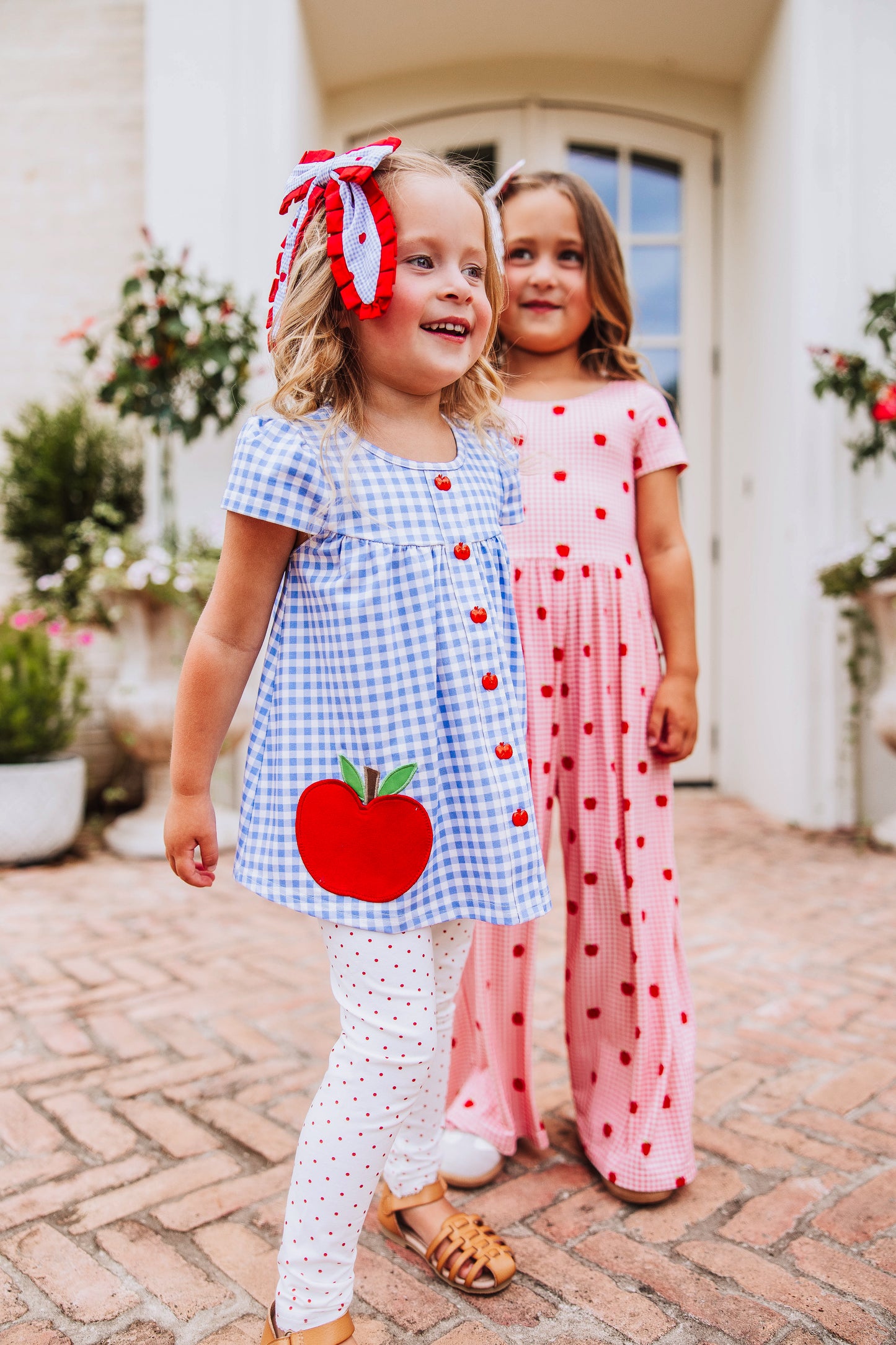 Out to Play Set - Blue Gingham Apple