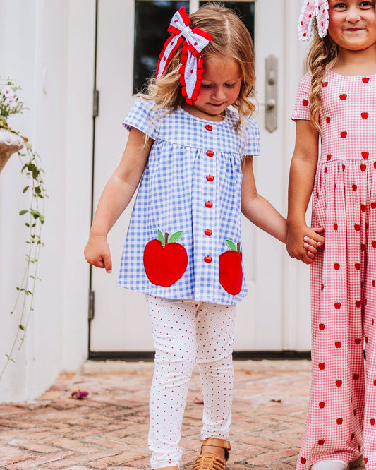 Out to Play Set - Blue Gingham Apple