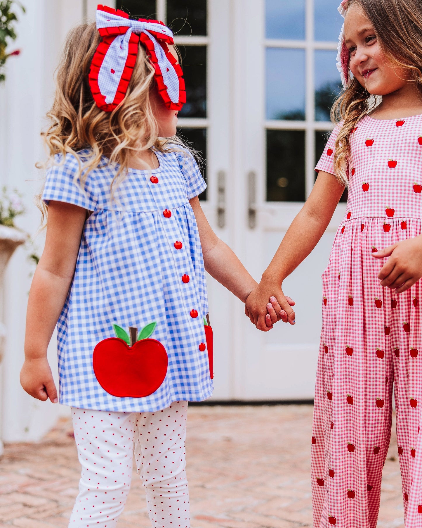 Out to Play Set - Blue Gingham Apple