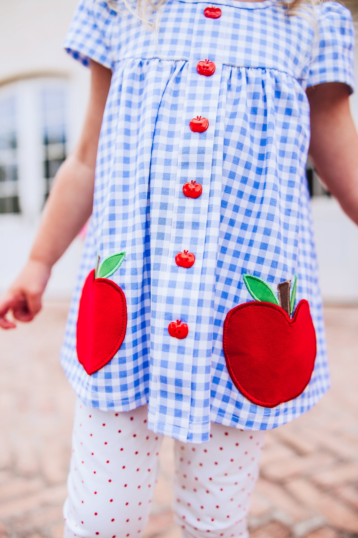 Out to Play Set - Blue Gingham Apple