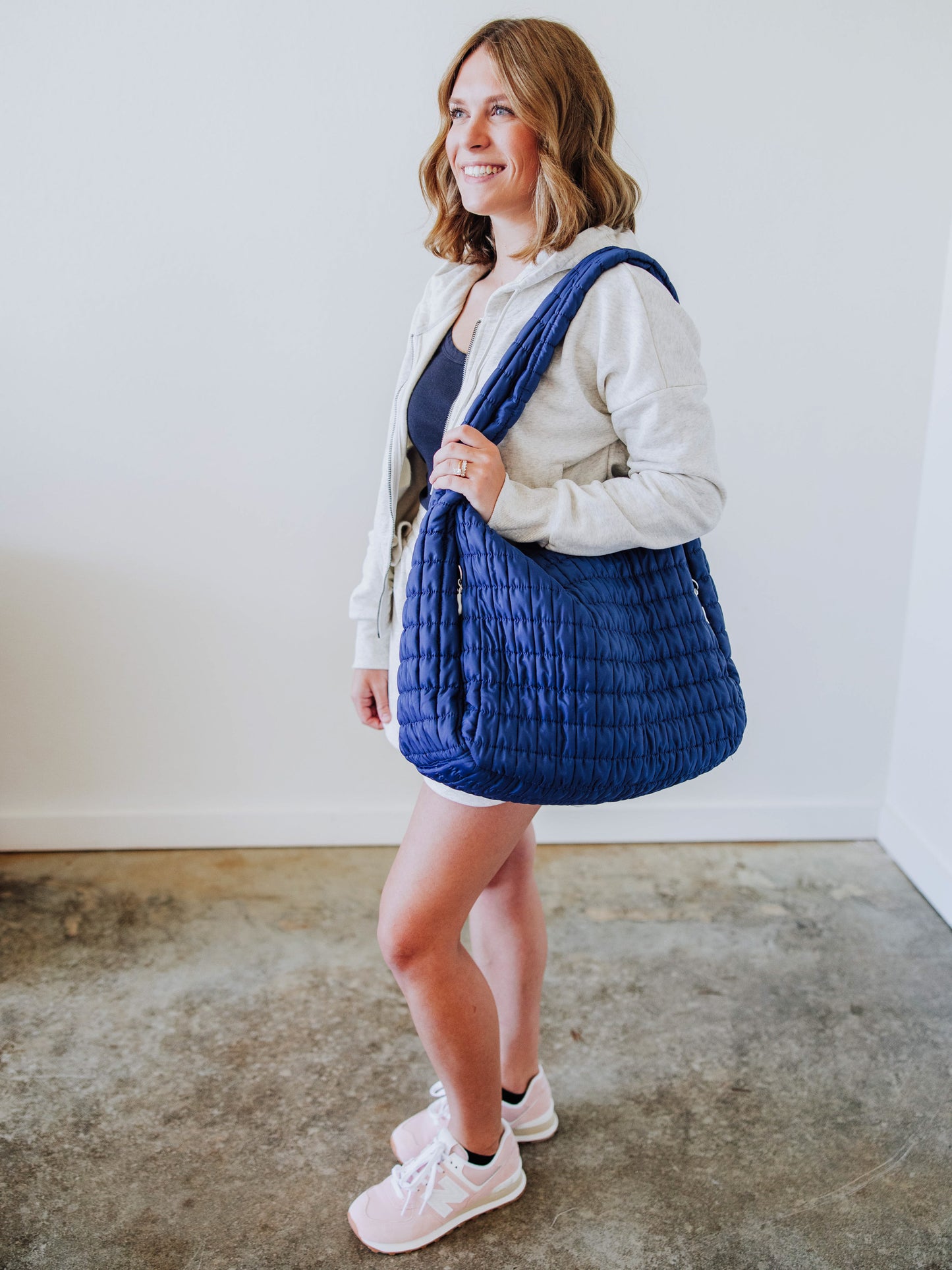 Puffer Tote - Harbor Blue