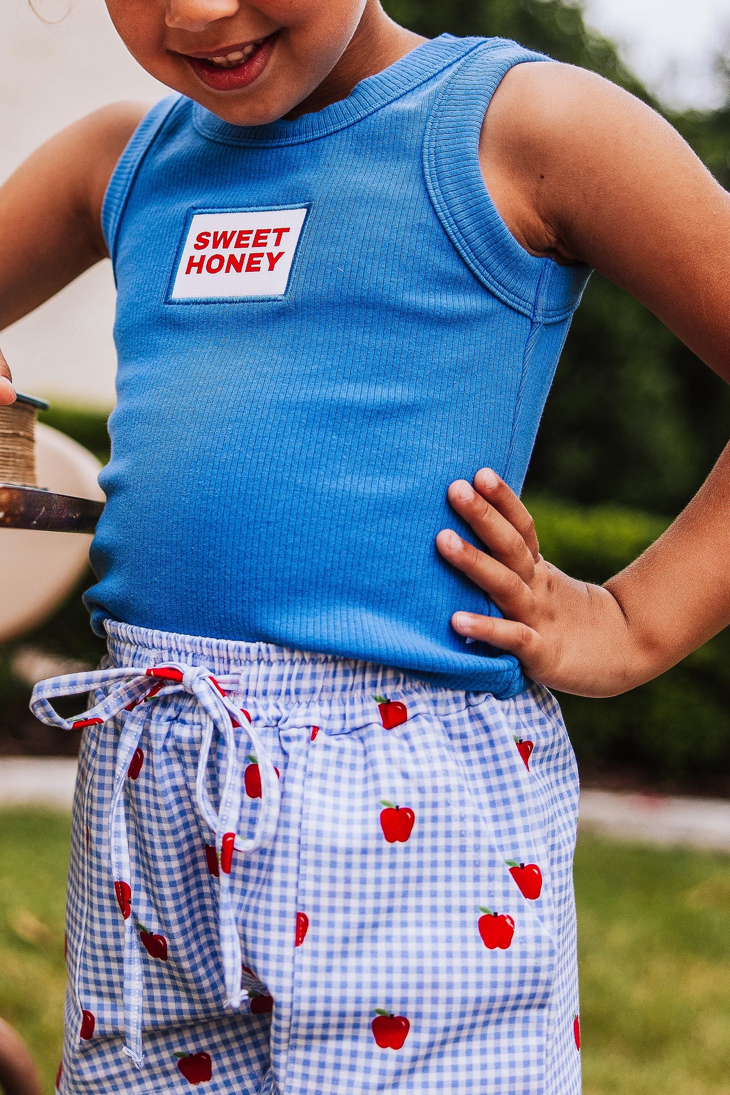 Ribbed Knit Tank Top - SweetHoney on Blue