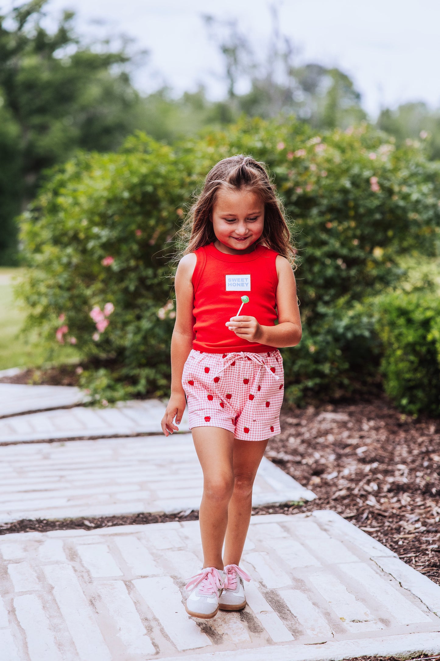 Ribbed Knit Tank Top - SweetHoney on Red