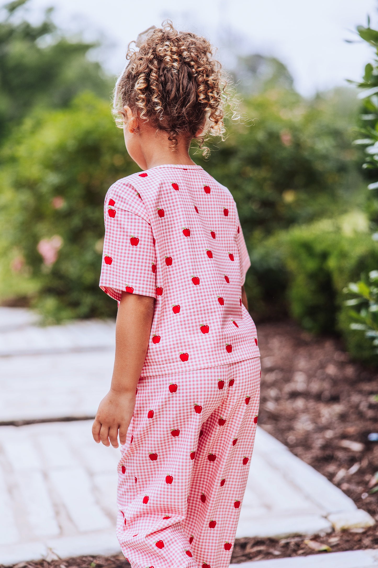 Relaxed Pant Set - Apple Gingham Pink