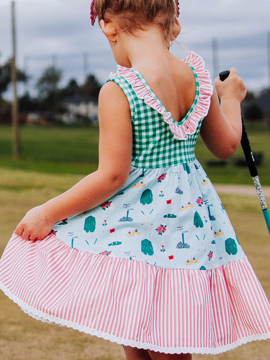 Flair Dress - Putting Green