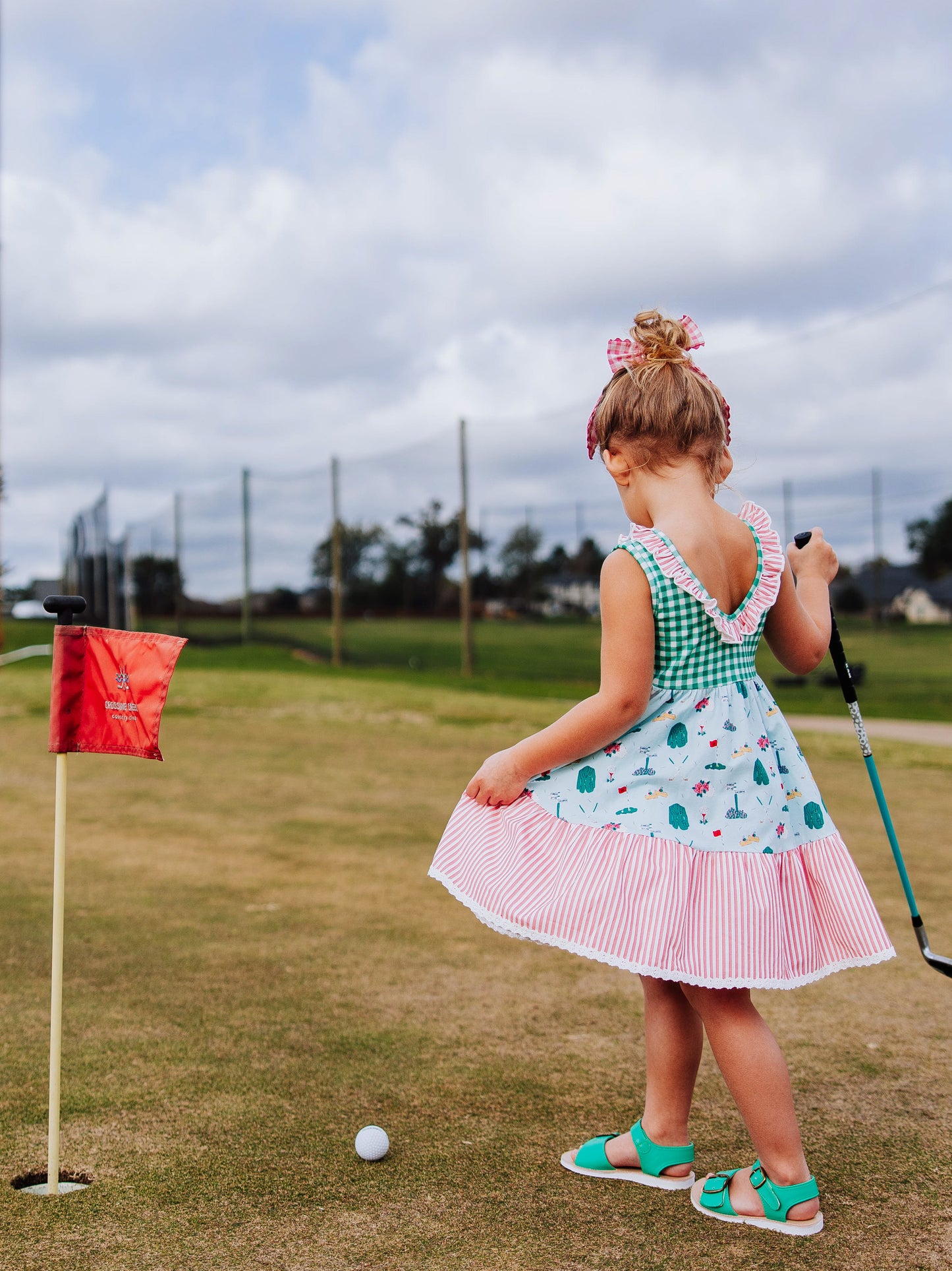 Flair Dress - Putting Green