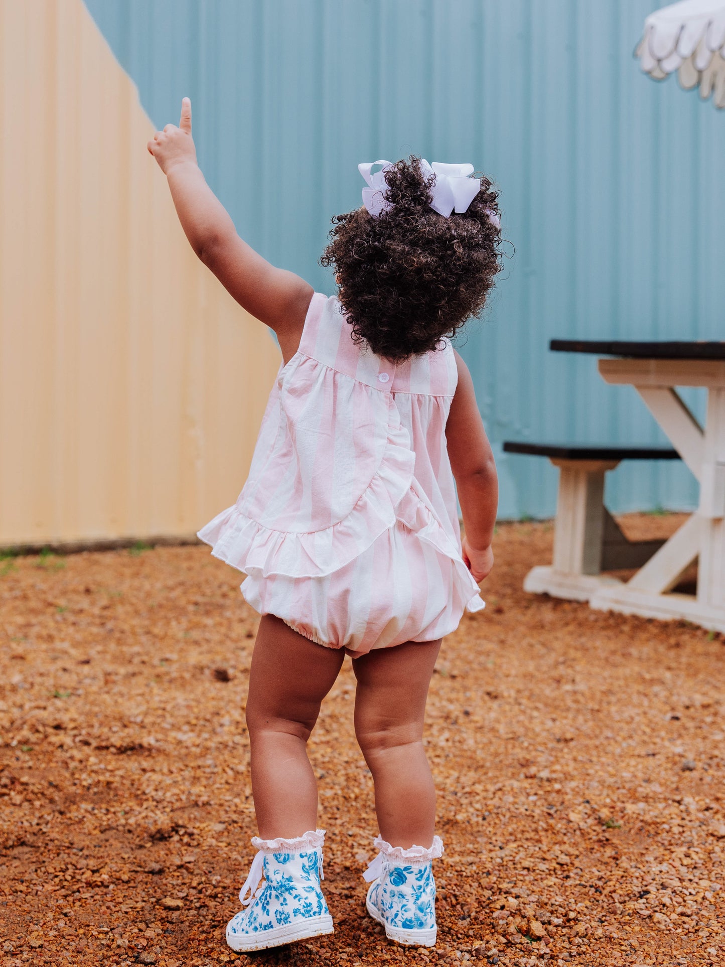 Vintage Playsuit - Strawberry Stripe