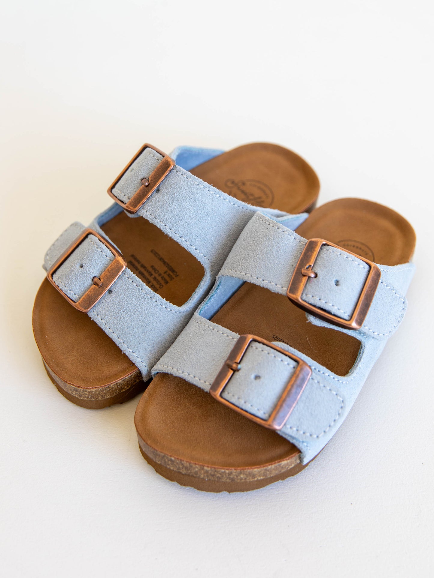 SweetHoney Suede Sandals - Sky Blue