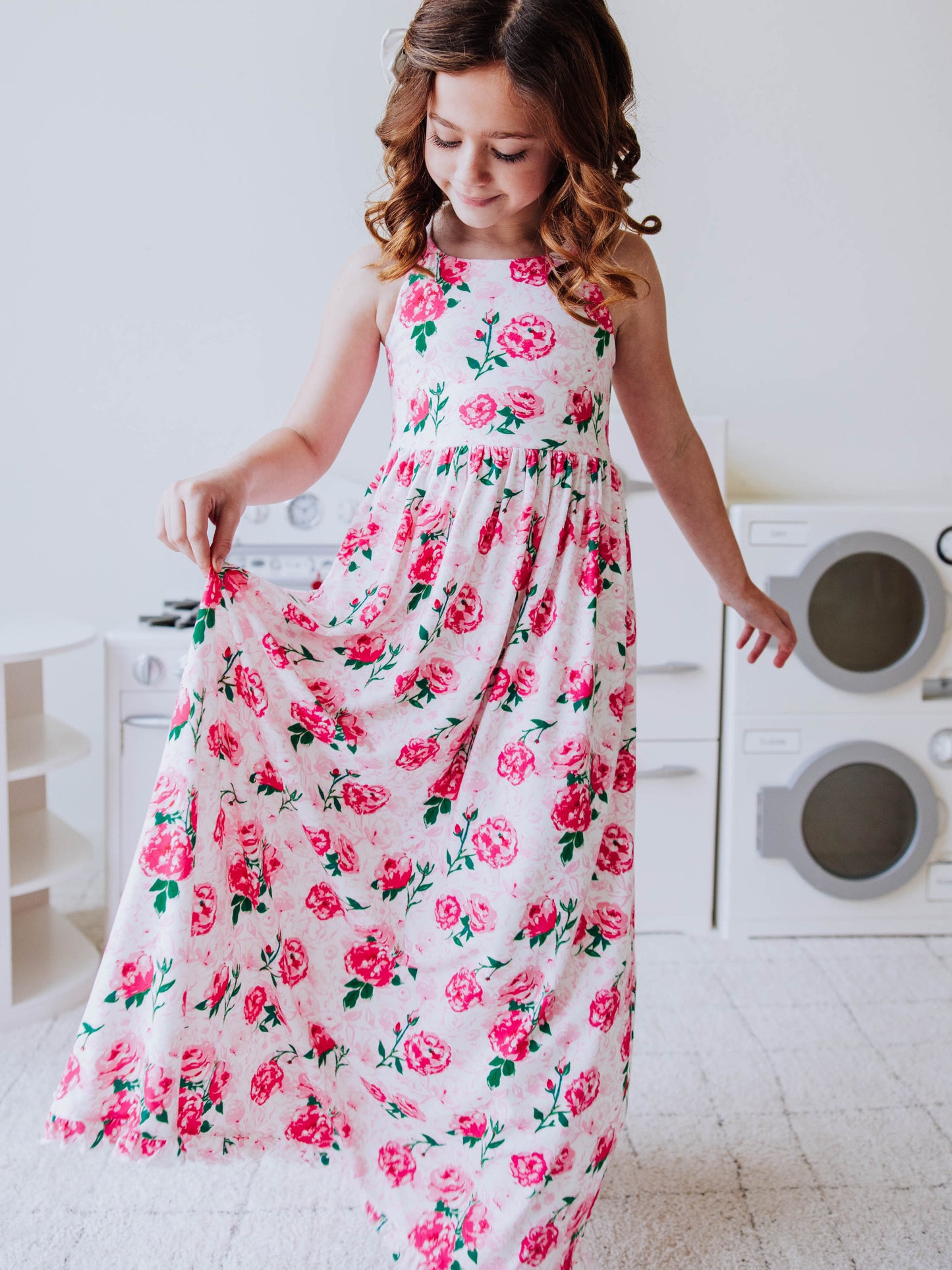 Maxi Play Dress - Raspberry Roses