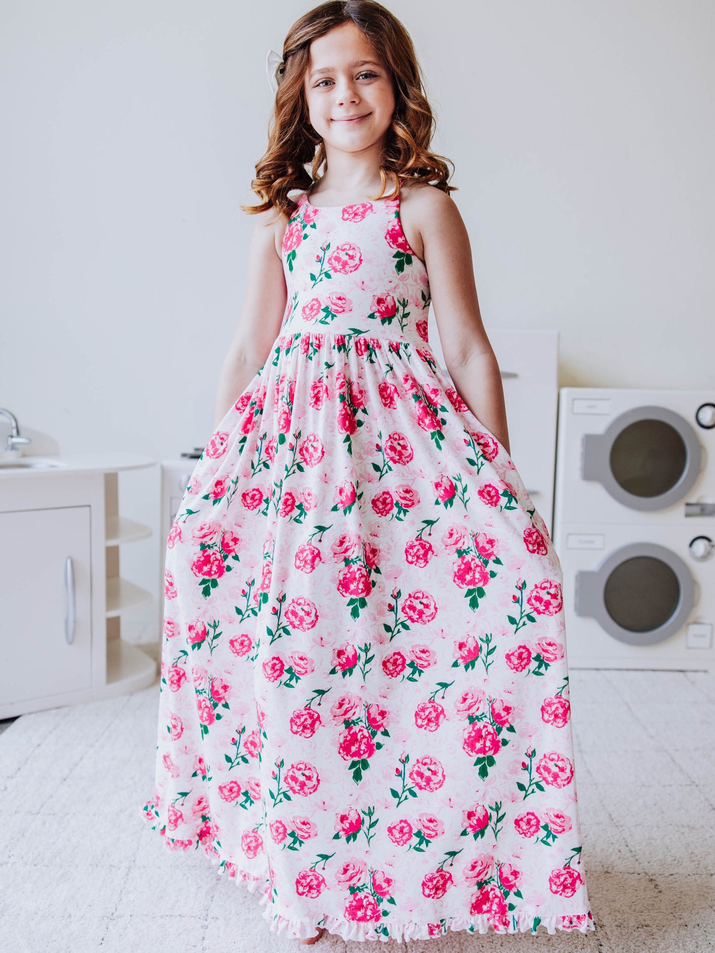 Maxi Play Dress - Raspberry Roses