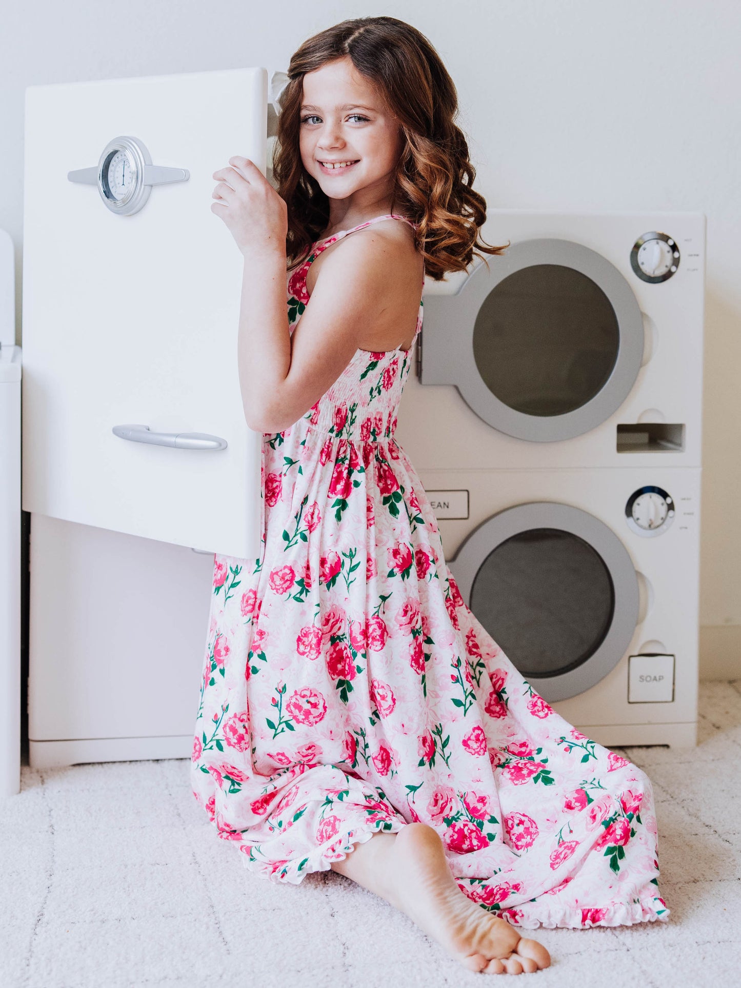 Maxi Play Dress - Raspberry Roses