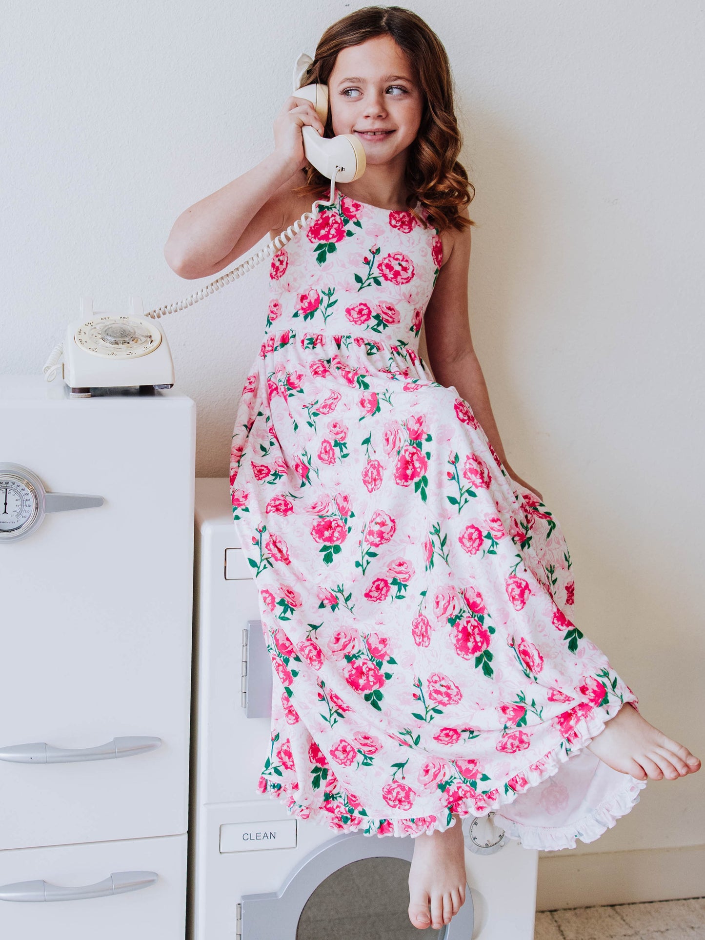 Maxi Play Dress - Raspberry Roses