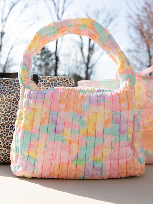Puffer Tote - Cotton Candy Splash