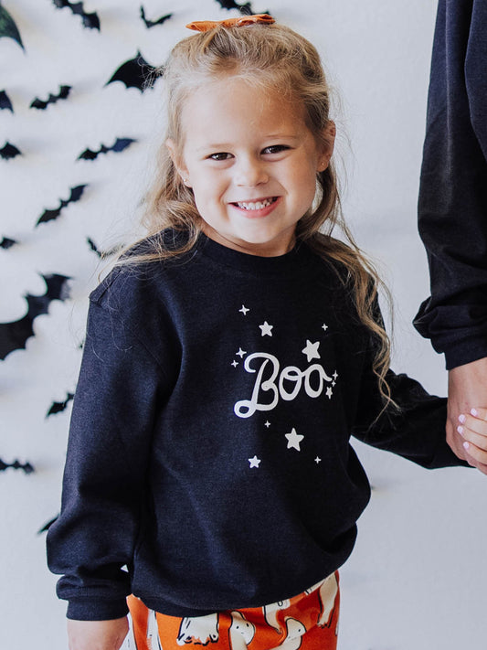 Warm Knit Sweatshirt - Spooky Night Sky