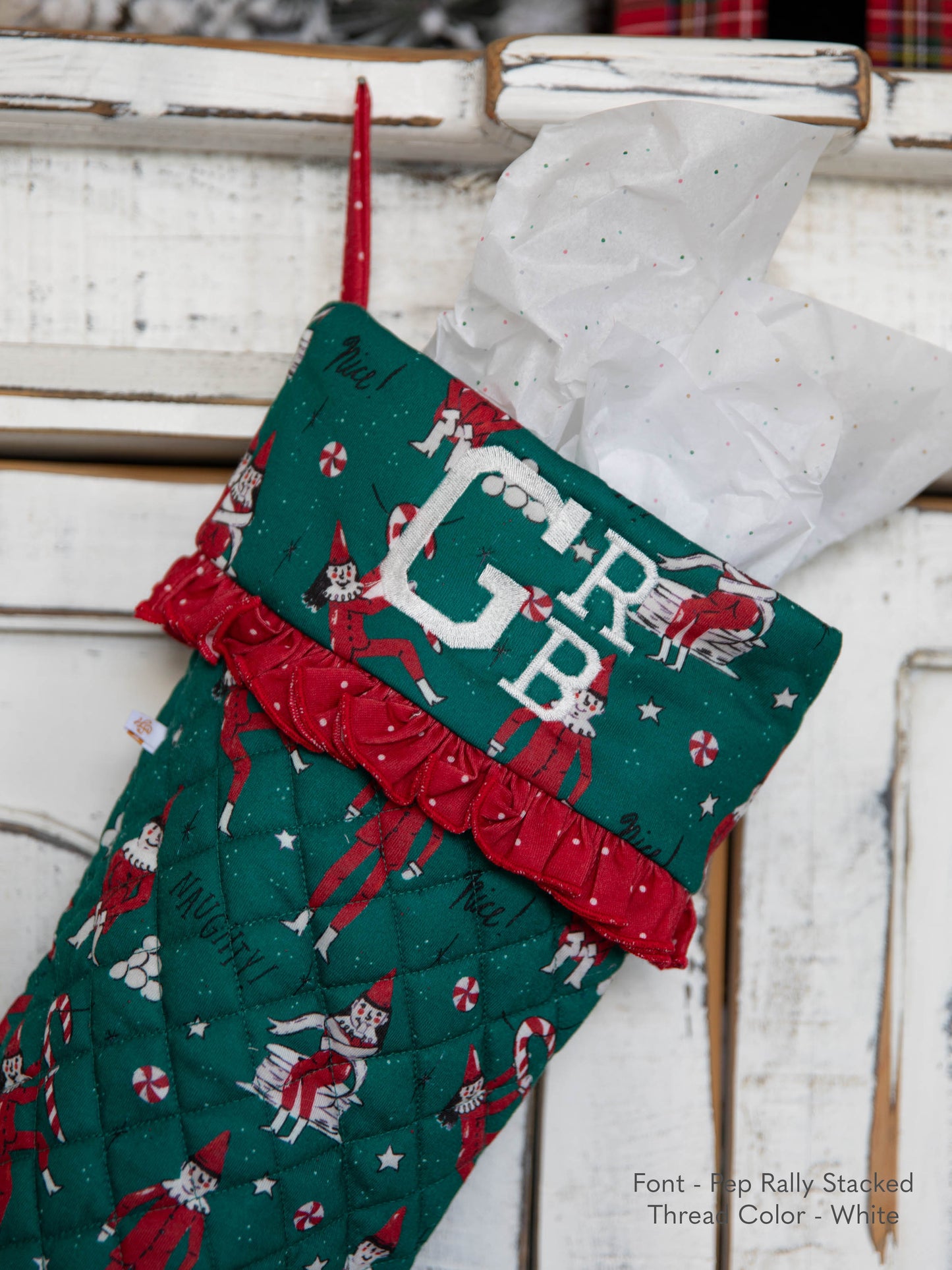 Ruffled Stocking - Elves